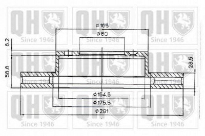 QUINTON HAZELL bdc3830 -  Тормозной диск